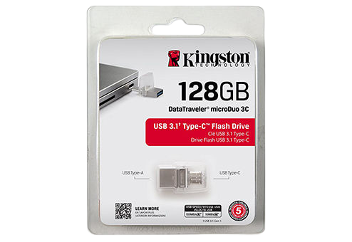 Флешка Kingston DataTraveler microDuo 128ГБ USB3.1 Type C